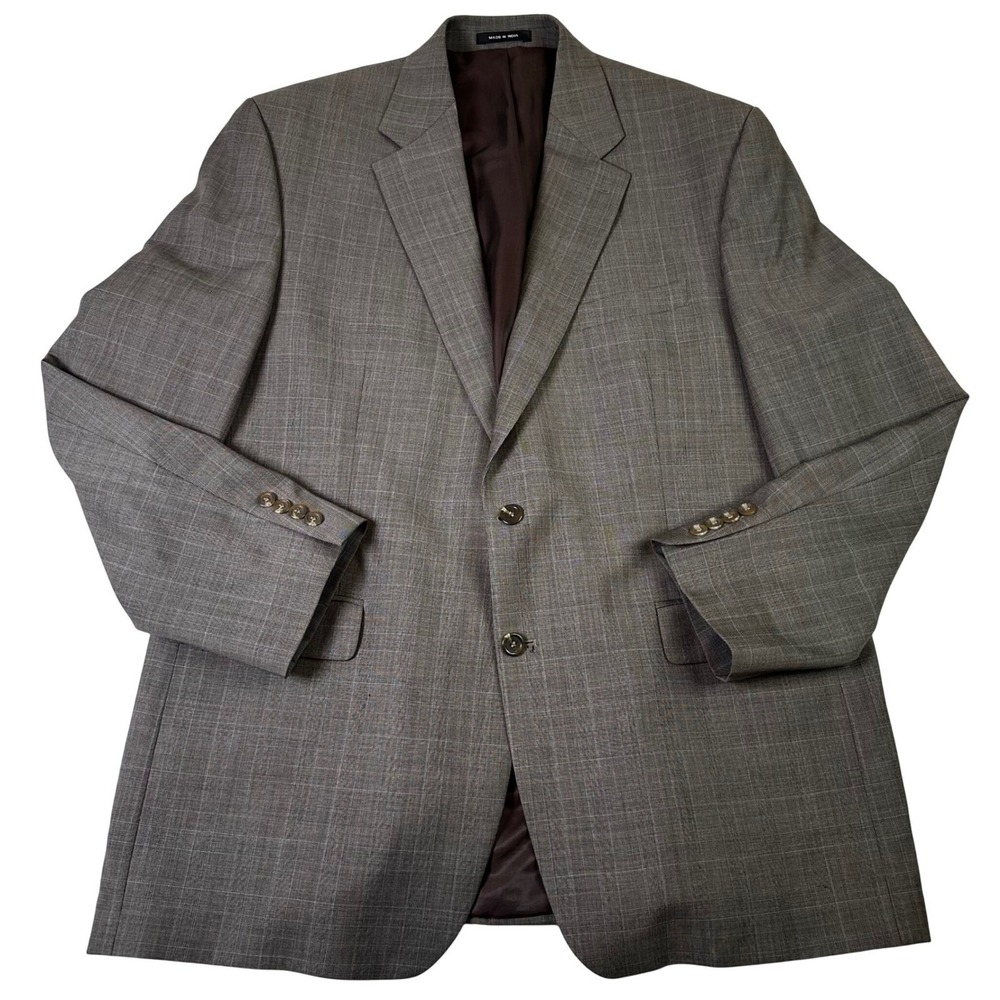 Lauren Ralph Lauren Men's Grey Glen Plaid Wool Sport Coat Blazer Size‎ 46L